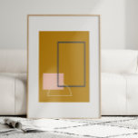 Póster Mostaza geométrica moderna minimalista de mediados<br><div class="desc">Añada un toque de sofisticación a su espacio con este minimalista poster de arte abstracto moderno de mediados de siglo. Con formas geométricas audaces en color amarillo mostaza, rosa y marina, este diseño captura las líneas depuradas y el ambiente retro de la estética de mediados de siglo. Ideal para una...</div>