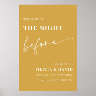 Póster Mostaza La Noche Antes Del Signo De Bienvenida Del