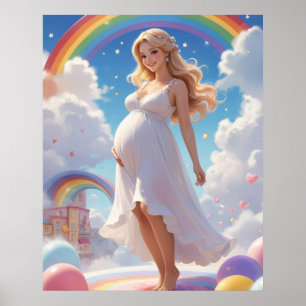 Póster Mostrado con amor Baby Shower Art