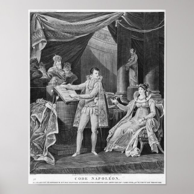 Póster Mostrando los artículos del Código Civil (Frente)