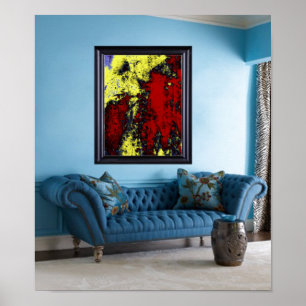 Póster Mostrar arte: COLORES DERRAMADOS Resumen $9.95