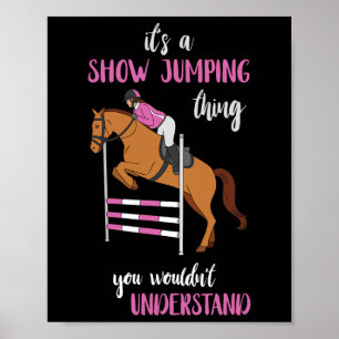 Póster Mostrar jumping cosa ecuestriana caballo Lover Hor