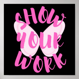 Póster Mostrar la mariposa de trabajo