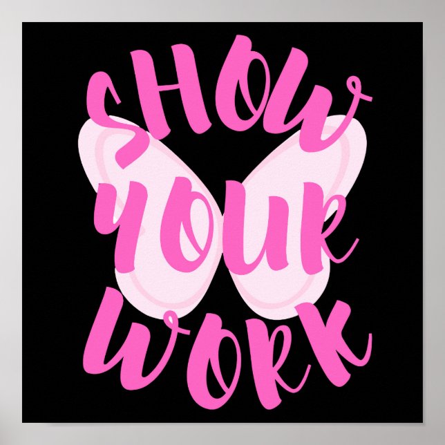 Póster Mostrar la mariposa de trabajo (Frente)