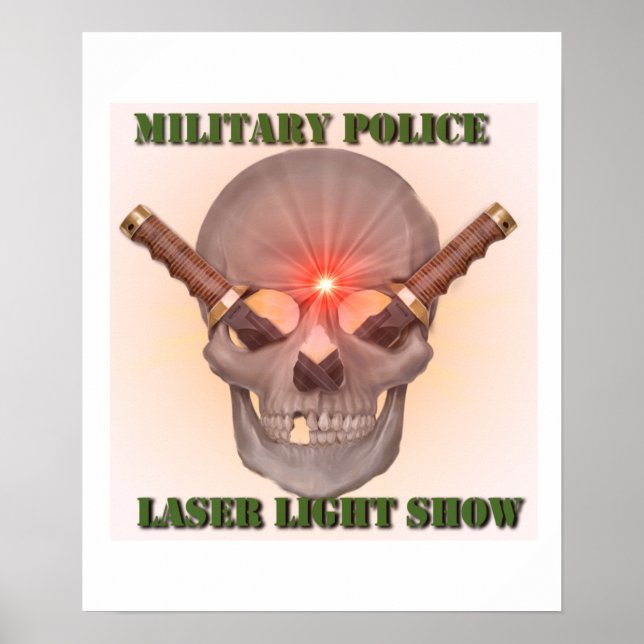 Póster Mostrar luz láser de la policía militar (Frente)