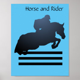 Póster Mostrar saltador limpiando un obstáculo.