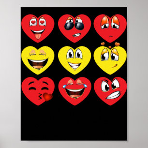Póster Mostrar tu Emoji de corazón de amor para Día de Sa