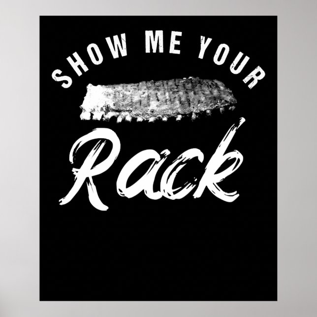 Póster Mostrar tu rack | Funny Smony BBQ Ribs Lover (Frente)