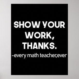 Póster Mostrar tu trabajo gracias a todos los profesores