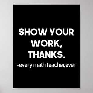 Póster Mostrar tu trabajo gracias a todos los profesores