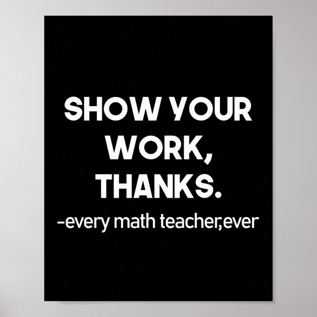 Póster Mostrar tu trabajo gracias a todos los profesores  (Frente)