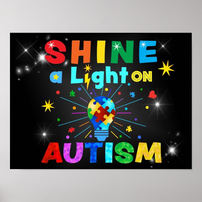 Póster MOSTRAR una luz sobre el AUTISMO (Frente)