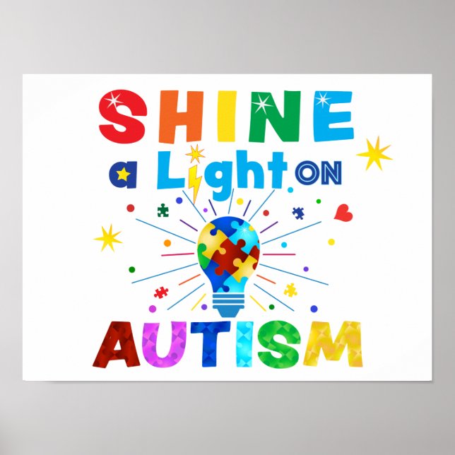 Póster MOSTRAR una luz sobre el autismo (Frente)