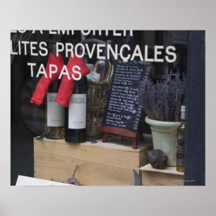 Póster Mostrar ventana y vino