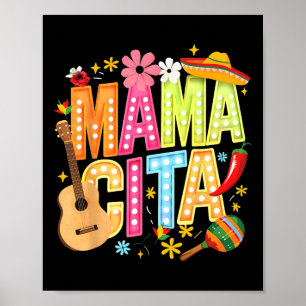 Póster Mot Cinco De Mayo Mamacita Mexicana Mama Cita Muje