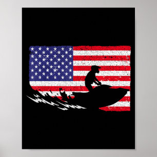 Póster Mota jet ski para hombres mujeres esquiadores band