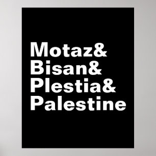 Póster Motaz & Bisan & Plestia & Palestina - prensa libre