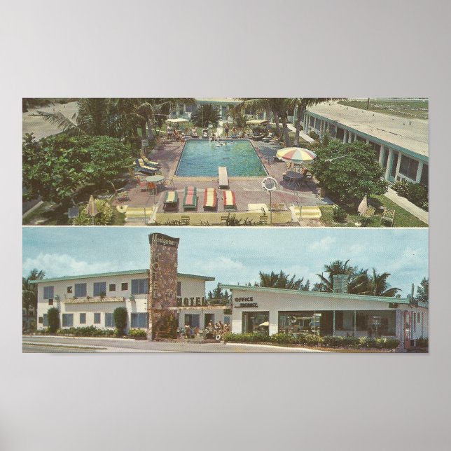 Póster Motel Montgomery 1963 ~ Miami Beach, FL (Frente)