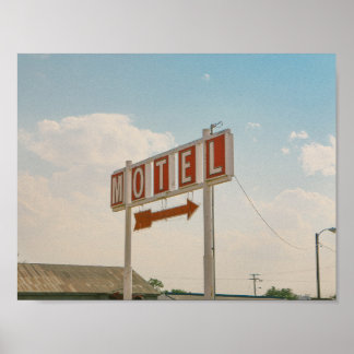 Póster Motel Rótulo Vintage Photography