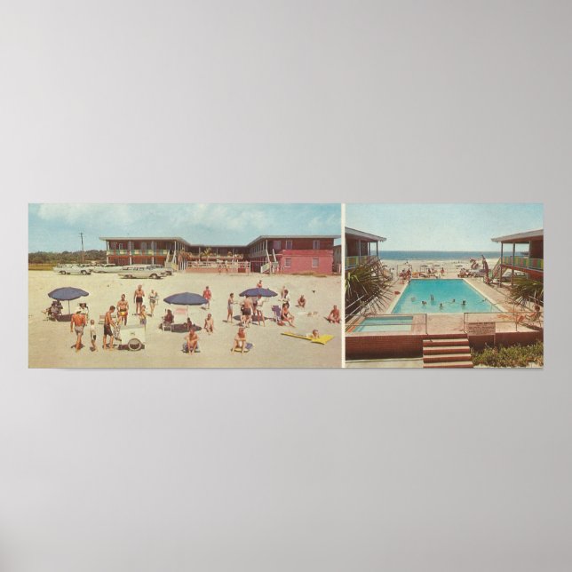 Póster Motel Sea Vista 1962, Myrtle Beach, SC (Frente)