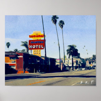Póster Motel Sunset Boulevard Poster