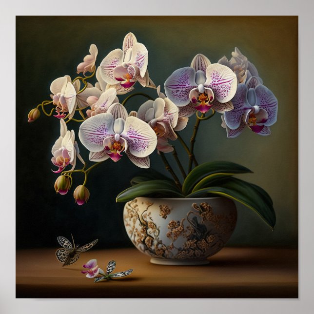 Póster Moth Orchid Flowers Art Print Poster (Frente)