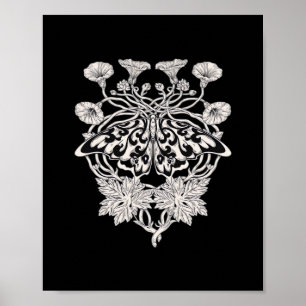 Póster Moth Talisman - Drawi, estilo de huella de pantall