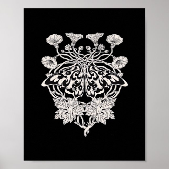Póster Moth Talisman - Drawi, estilo de huella de pantall (Frente)