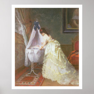 Póster Mother and Baby, 1869 (oil on panel)