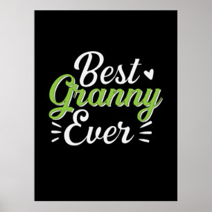 Póster Mother Art Best Granny Ever