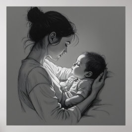 Póster Mother & Baby artwork
