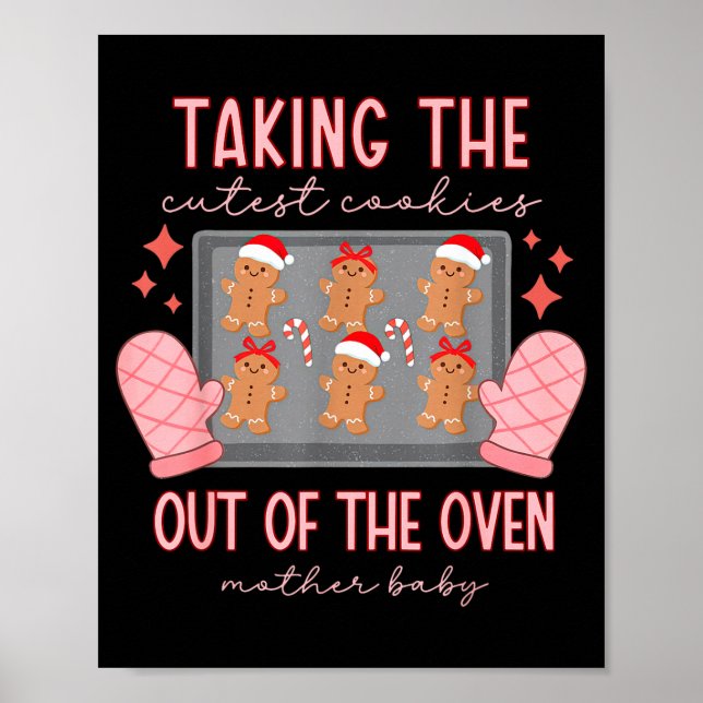 Póster Mother Baby Nurse Christmas Mbu Stpartum Nurse Xma (Frente)