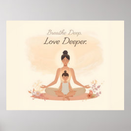 Póster Mother & Child Meditation Serenity Art