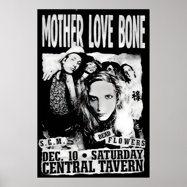 Póster Mother Love Bone 1988 Club Gig Poster Print 1 (Frente)