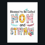 Póster Mother Mom And Stepmom Birthday<br><div class="desc">Mother Mom And Stepmom Birthday</div>