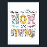Póster Mother Mom And Stepmom Birthday<br><div class="desc">Mother Mom And Stepmom Birthday</div>