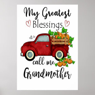 Póster Mother My Greatest Blessings Call Me Grandmother