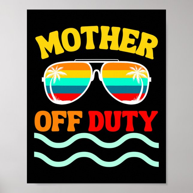 Póster Mother Off Duty Vacation Beach Sunset Gles For Men (Frente)