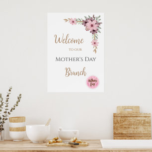 Póster Mother´s Day Brunch Welcome Sing