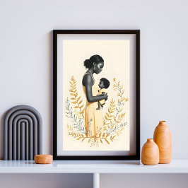 Póster Mother's Embrace – Unconditional Love in Bloom