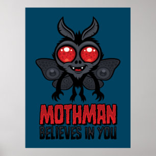 Póster Mothman Motivacional Cree En Ti