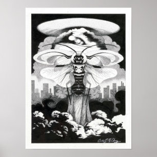 Póster Mothra (ráfaga atómica)