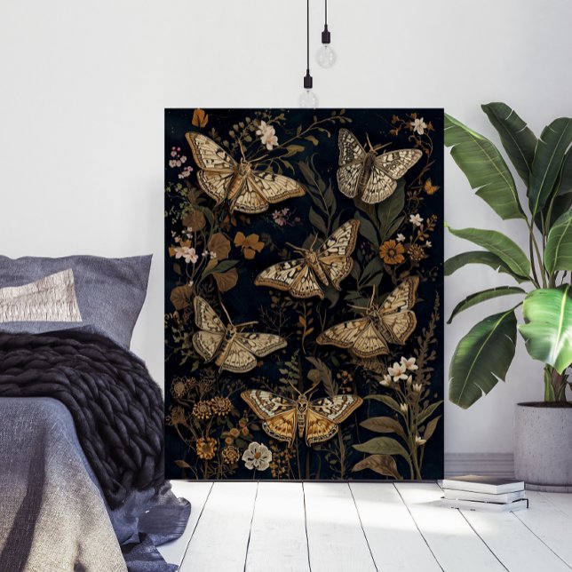 Póster Moths y Flores Botánicas Vintage (Subido por el creador)