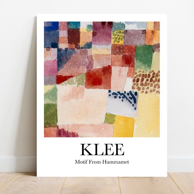 Póster Motif de Hammamet por Paul Klee (Klee's vibrant Tunisia. Own a Matisse-inspired masterpiece.)