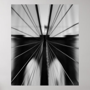 Póster Motion Blur Brooklyn Bridge