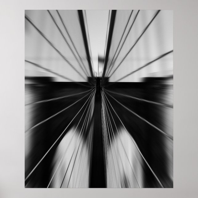 Póster Motion Blur Brooklyn Bridge (Frente)