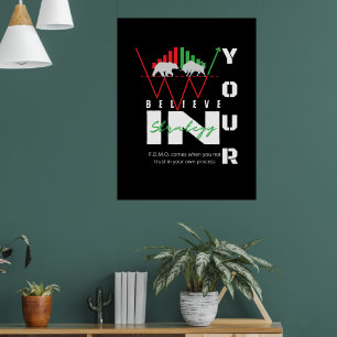 Póster Motivación Comercial Alcista Patrón