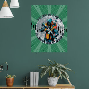 Póster Motivación Comercial Francotirador Cyberpunk F