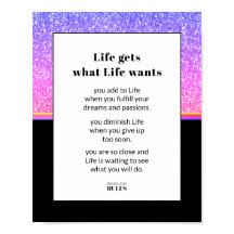 Motivación comercial Purpurina azul rosado y negro