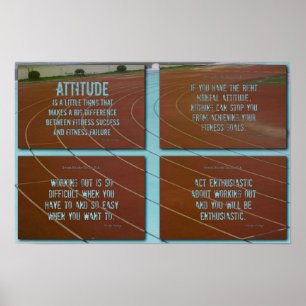 Póster ¡Motivación corriente de la pista!